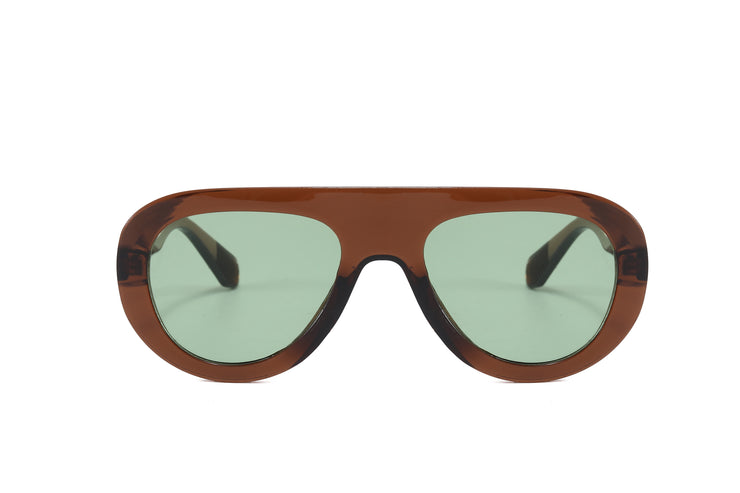 MOSAIC - Flattop Round Aviator Sunglasses