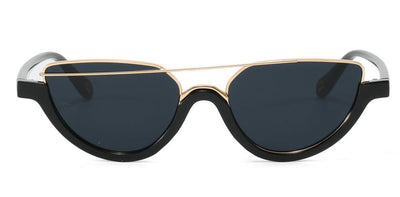 Black and gold cat eye sunglasses