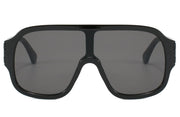 Black oversized shield sunglasses