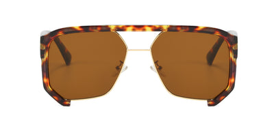 Brown Oversized Square Aviators