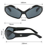 black y2k futuristic shades