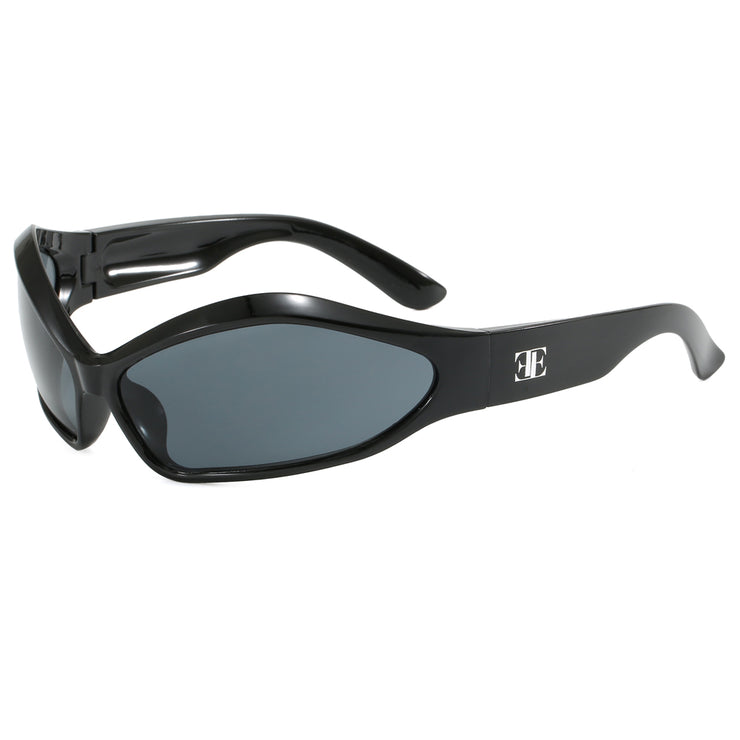 black y2k futuristic sunglasses