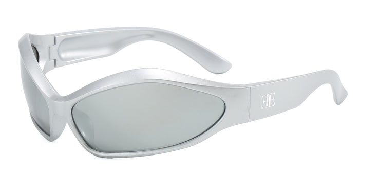 silver y2k futuristic sunglasses